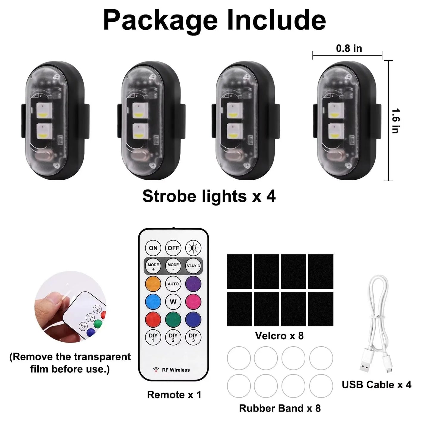 4 LED Wireless Footwell Lights